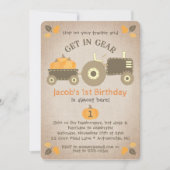 トラクターカボンプキンス&離れ秋バースデーパーティー 招待状 (正面)