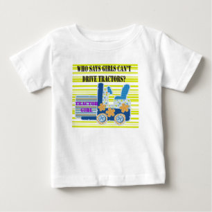トラクターガールTシャツ&ギフト ベビーTシャツ
