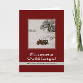 トラクタークリスマスカード：ビジネス名の追加 シーズンカード