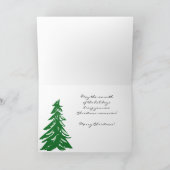 トラクタークリスマスカード:冬の納屋のシーン シーズンカード (内部)