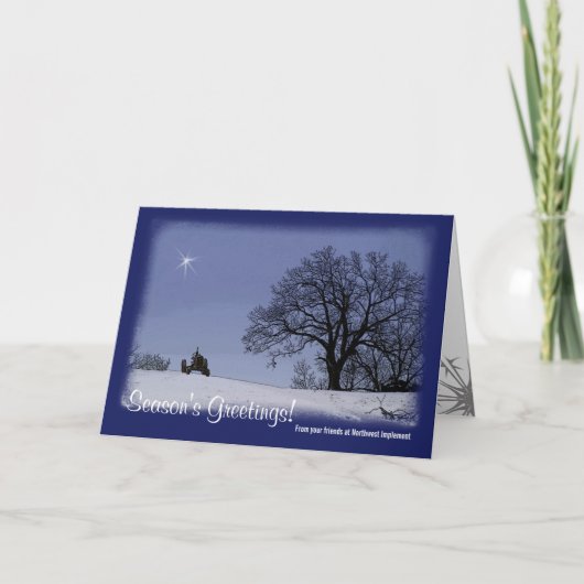 トラクタークリスマスカード:E.仕事で シーズンカード (正面)