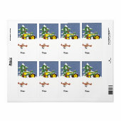 トラクタークリスマスギフトタグラベル ラベル (フルシート)