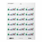 トラクタークリスマスギフトラベル ラベル (フルシート)