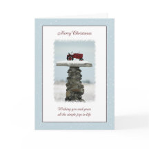 トラクタークリスマスグリーティングカード