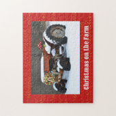 トラクタークリスマスファームスタイルパズル ジグソーパズル (縦)