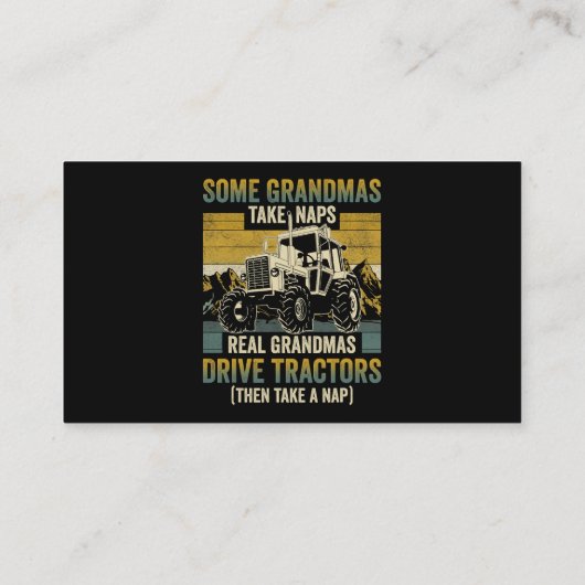 トラクターグランマファームギフト実在グランマスドライブトラ 名刺 (裏面)