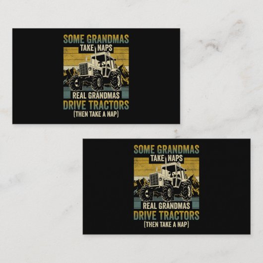 トラクターグランマファームギフト実在グランマスドライブトラ 名刺 (正面/裏面)