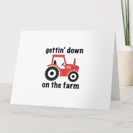 トラクターゲットダウンオンザファームカントリーBarn Danc カード (正面)