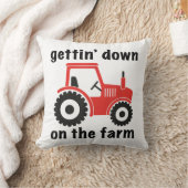 トラクターゲットダウンオンザファームカントリーBarn Danc クッション (ブランケット)