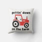 トラクターゲットダウンオンザファームカントリーBarn Danc クッション (裏面)