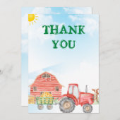 トラクターサンキューカードの開始 (正面/裏面)