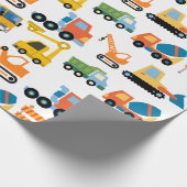 トラクターショベルブルドーザー建築車両 ラッピングペーパー (角)