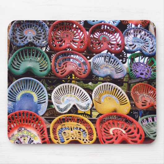 トラクターショーのトラクターの座席 マウスパッド (正面)