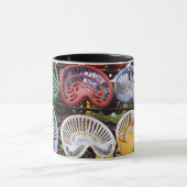 トラクターショーのトラクターの座席 マグカップ (中央)