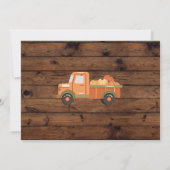 トラクターズカボチャ誕生日1st写真ボーイズ1 招待状 (裏面)