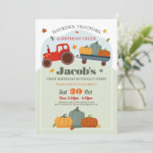 トラクターズパンプキンス誕生日第1ワン秋招待状 招待状 (スタンド正面)