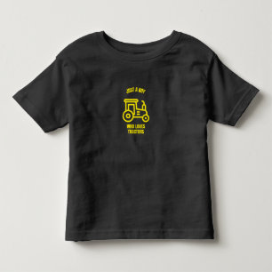 トラクターズ・農家が好きな少年おもしろいだ トドラーTシャツ