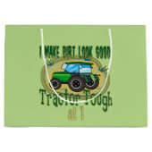 トラクタータフ1歳の誕生日 ラージペーパーバッグ (正面)