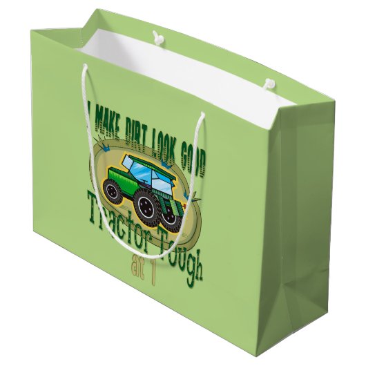 トラクタータフ1歳の誕生日 ラージペーパーバッグ (裏面アングル)