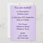 トラクターデザイン誕生日パーティー 招待状 (裏面)