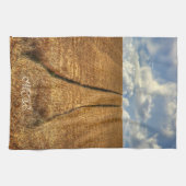 トラクタートラックでベレとゴーウィートのフィールド キッチンタオル (横)