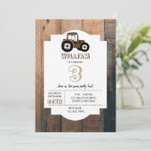 トラクタートラックパタン農機具誕生日 招待状 (スタンド正面)