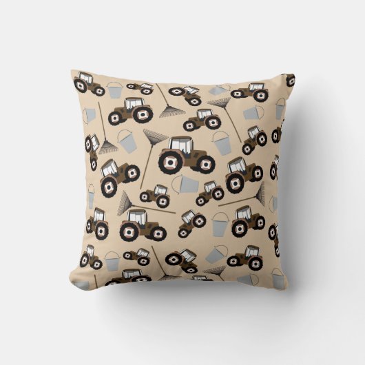 トラクタートラックパターンファーム機器 クッション (正面)