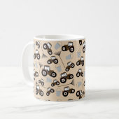 トラクタートラックパターンファーム機器 コーヒーマグカップ (正面左)