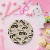 トラクタートラックパターンファーム機器 ペーパープレート (パーティー)