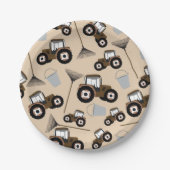 トラクタートラックパターンファーム機器 ペーパープレート (正面)