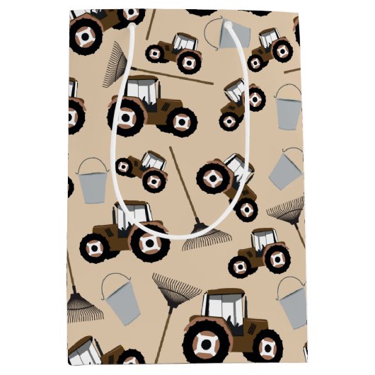 トラクタートラックパターンファーム機器 ミディアムペーパーバッグ