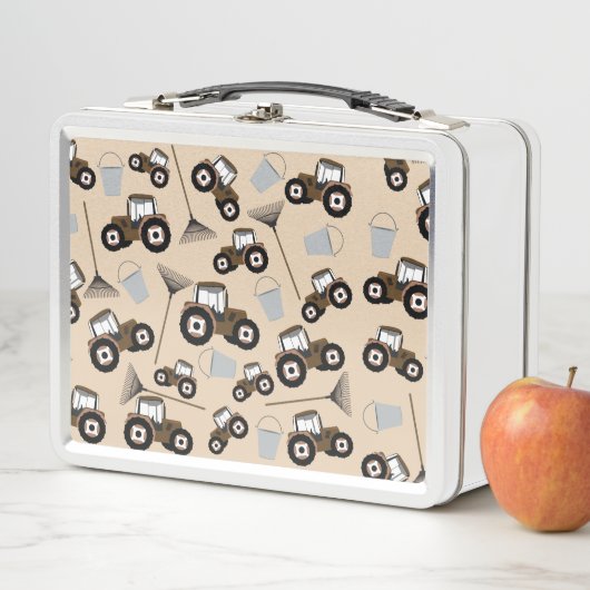 トラクタートラックパターンファーム機器 メタルランチボックス (インサイチュ)