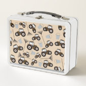 トラクタートラックパターンファーム機器 メタルランチボックス (正面)