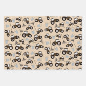 トラクタートラックパターンファーム機器 ラッピングペーパーシート (正面3)