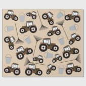 トラクタートラックパターンファーム機器 ラッピングペーパー (フラット)