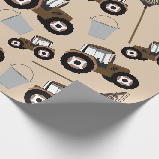 トラクタートラックパターンファーム機器 ラッピングペーパー (角)