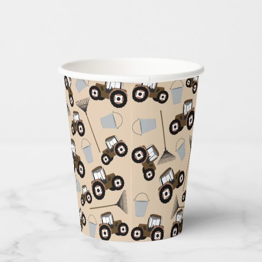 トラクタートラックパターンファーム機器 紙コップ (右)
