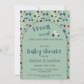 トラクタートラック農家少年ベビーシャワー招待状 招待状 (正面)