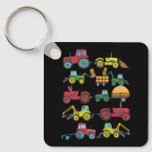 トラクタートレーラーボーイズキッズファーム機械車 キーホルダー (正面)