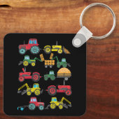 トラクタートレーラーボーイズキッズファーム機械車 キーホルダー (裏面)