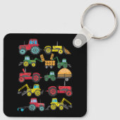 トラクタートレーラーボーイズキッズファーム機械車 キーホルダー (裏面)