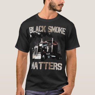 トラクタートレーラー18ホイーラーデザイン背面 Tシャツ