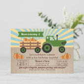 トラクターハイライドパンプキンピッキング誕生日パーティー 招待状 (スタンド正面)