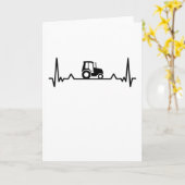 トラクターハートビート農業と農家ギフト カード (黄色い花)