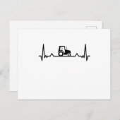 トラクターハートビート農業と農家ギフト ポストカード (正面/裏面)