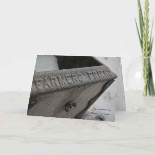 トラクターバレンタイン/誕生日カード – -農家の友人 シーズンカード (正面)