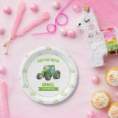 トラクターバースデーパーティー ペーパープレート (パーティー)