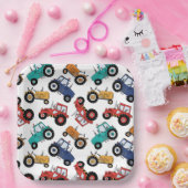 トラクターバースデーパーティー ペーパープレート (パーティー)