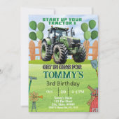 トラクターバースデーパーティー 招待状 (正面)