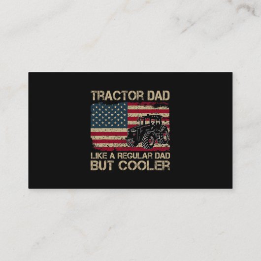 トラクターパパのような通常のパパトラクターファーザデー 名刺 (裏面)